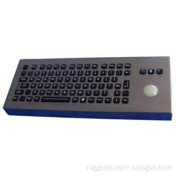 Arabic desktop ruggedized keyboard with transparent trackba